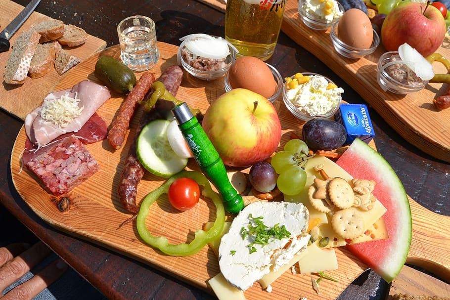 jause, eat, board, delicious, meal, buschenschank, food, food and drink HD wallpaper