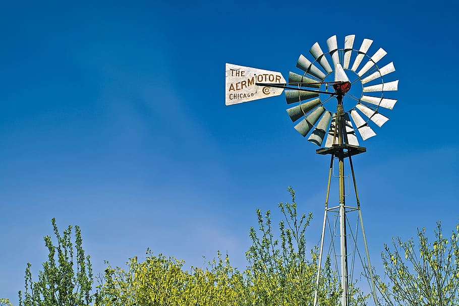 aermotor, windmill, seattle, sky, turbine, alternative energy HD wallpaper