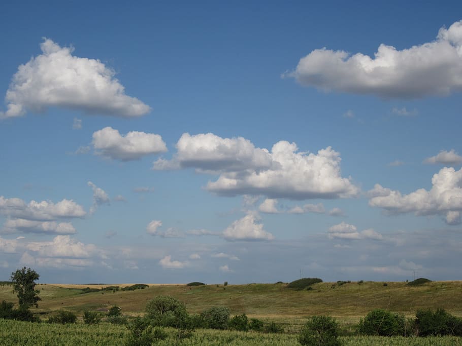 Hills, Clouds, Landscape, Wilderness, scenery, natural, outdoor HD wallpaper