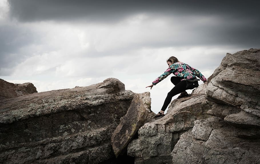 HD wallpaper: woman in black pants climbing rocks, adventure, outdoors,  extreme Sports | Wallpaper Flare