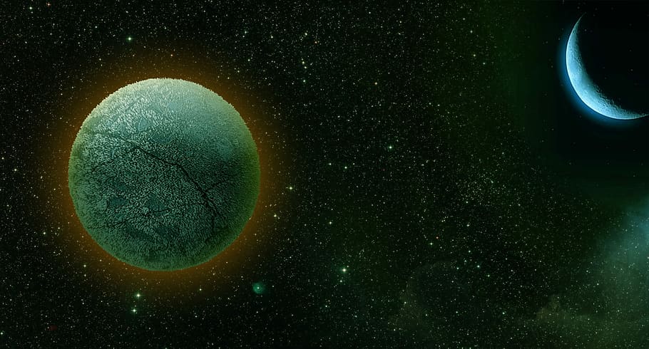 astronomy, moon, planet, galaxy, star - space, night, sky, nature HD wallpaper
