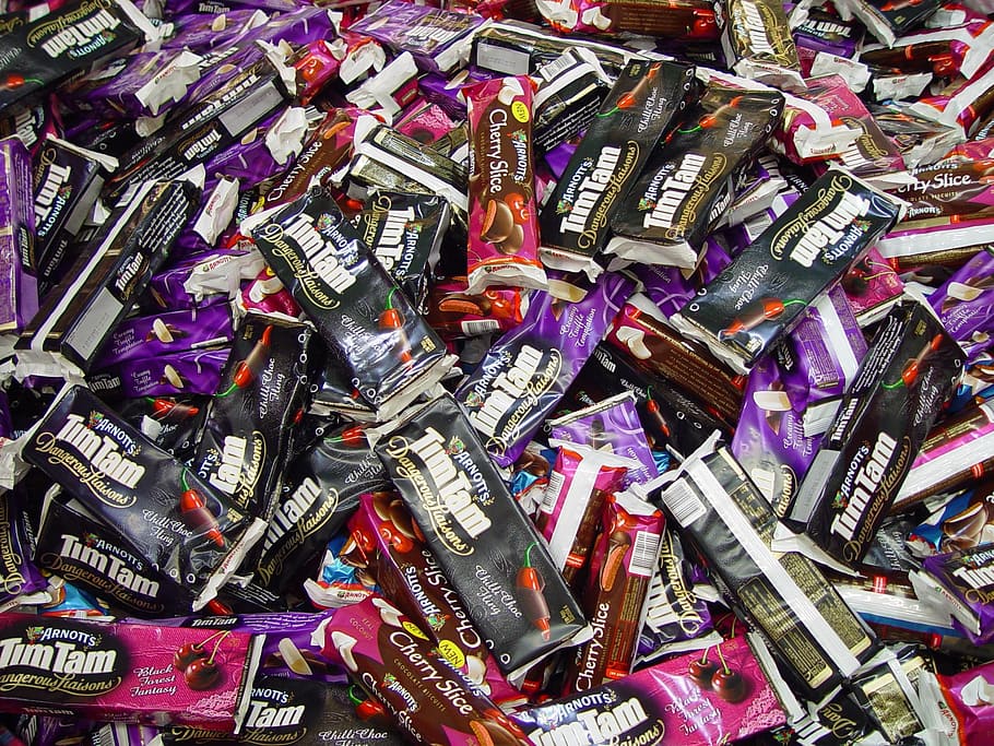 biscuits, chocolate, packets, endless, cakes, desserts, drink HD wallpaper