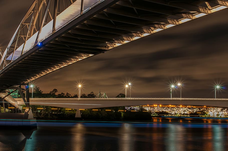 goodwill, bridge, river, city, brisbane, calm, australia, peaceful HD wallpaper