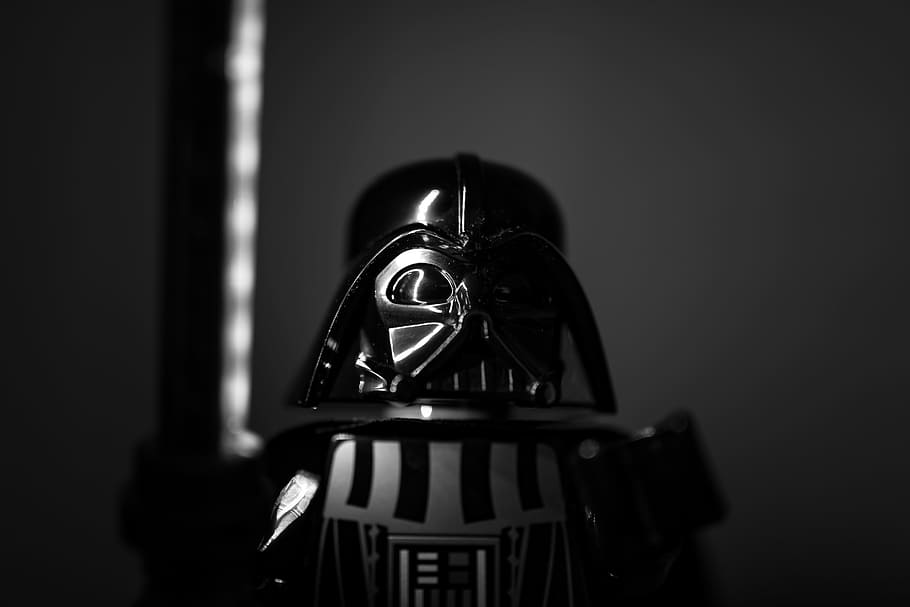 closeup photo of Star Wars Darth Vader plastic toy, lego, minifigure, HD wallpaper