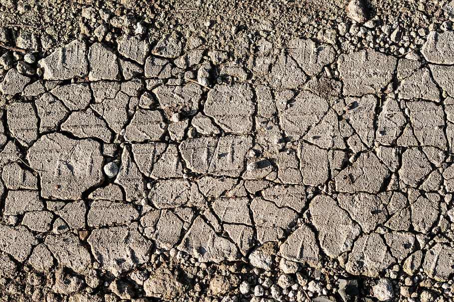 dried soil, land, ground, crack, brown, dry, clay, road, dirt