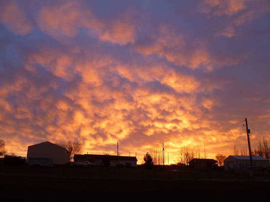 sunrise, sky, nature, cloud, cloudscape, fluffy, color, outdoor HD wallpaper