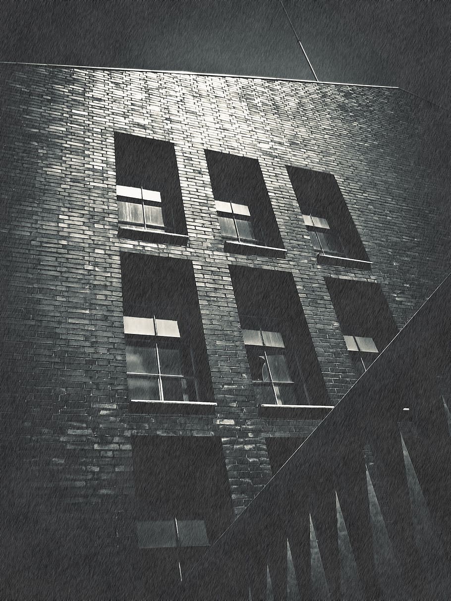 building, old, old building, facade, sinister, lapsed, decay HD wallpaper