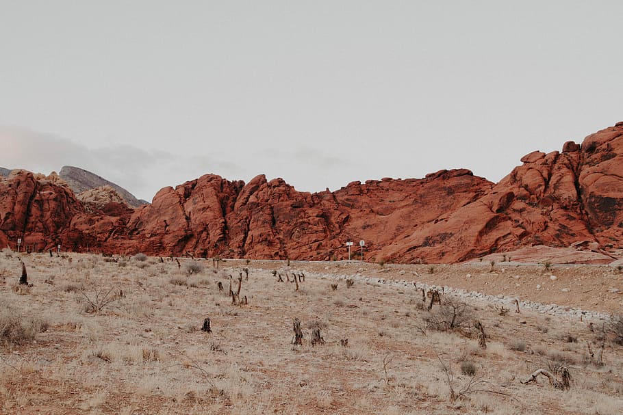 landscape photography of mountain, brown rock mountains at daytime HD wallpaper