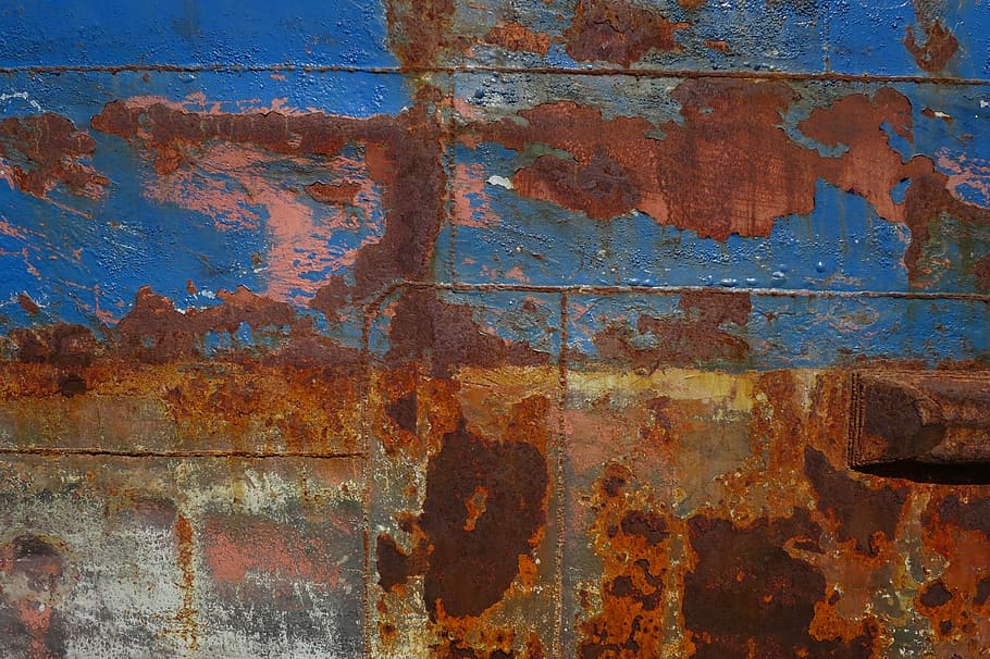 Surface, Rust, Ship, Blue, Boat, Sea, vessel, mediterranean sea HD wallpaper