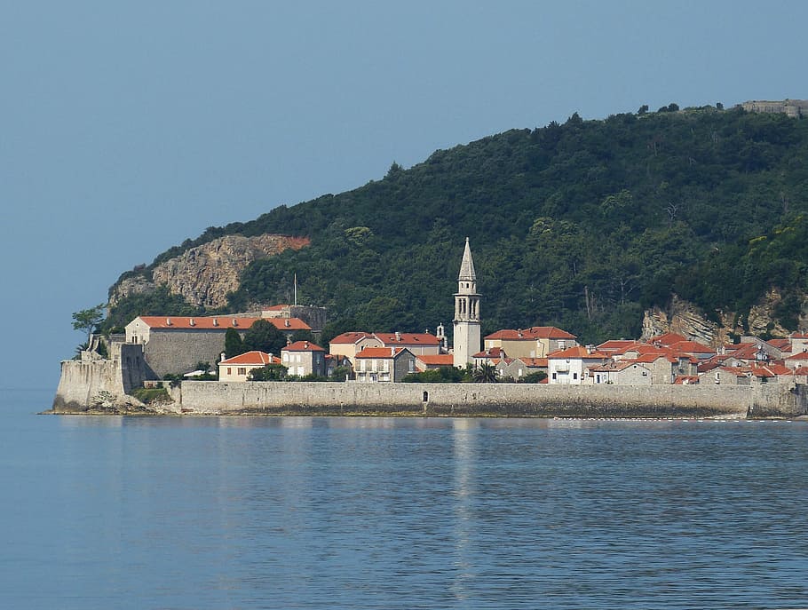 budva, montenegro, old town, balkan, mediterranean, adriatic sea, HD wallpaper