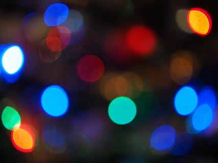 bokeh lights photography, background, points, out of focus HD wallpaper