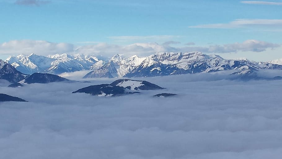 Clouds, Mountains, Panorama, Sky, outlook, clouded sky, landscape HD wallpaper