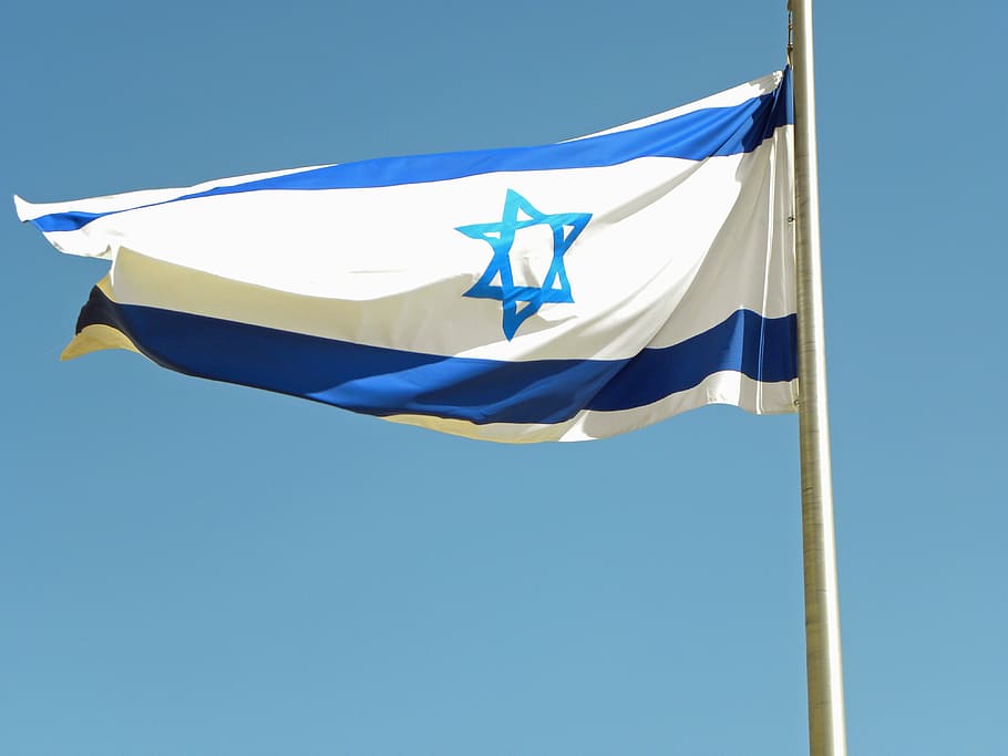 flag of Israel, blue, white, star, david, national, symbol, country, HD wallpaper