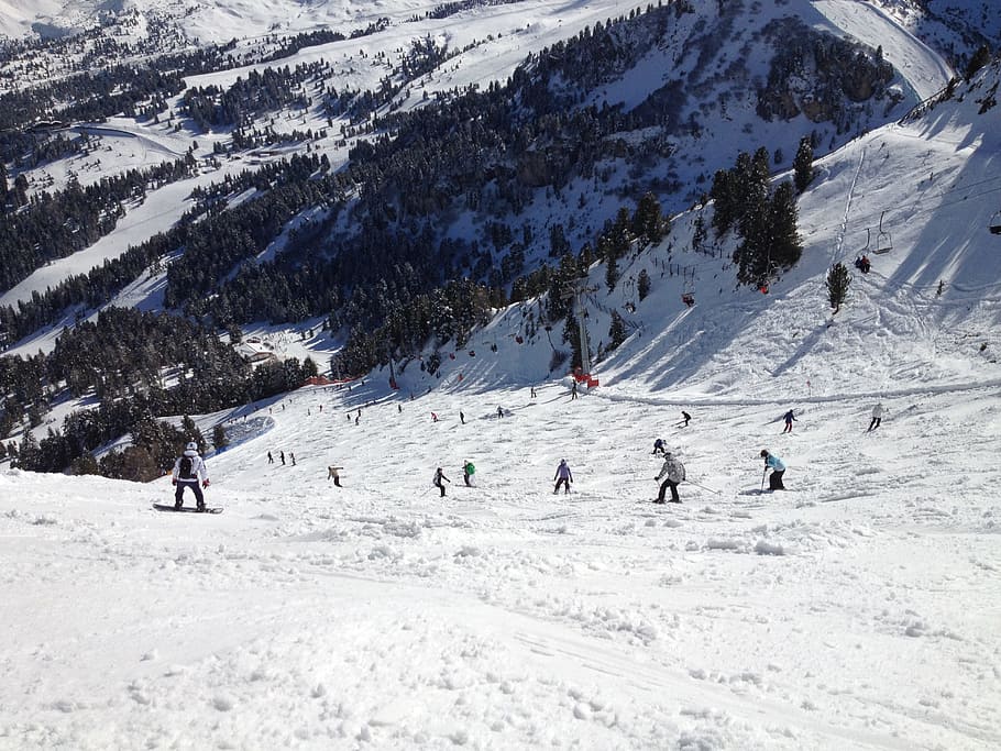 Person Riding on Snowboard on the Snow during Daytime, activity HD wallpaper