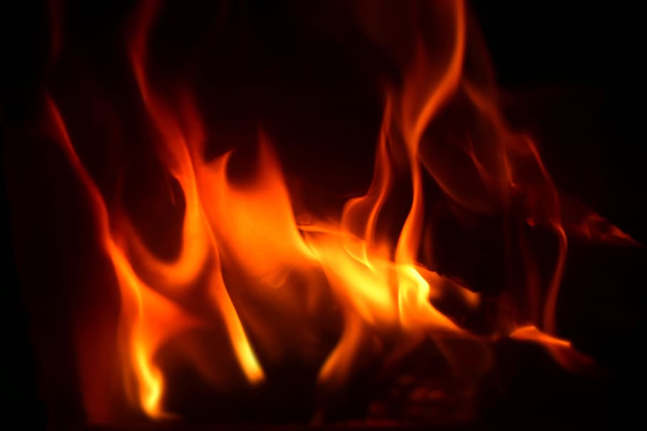 open fire, flame, heat, fireplace, burn, blaze, warm, wood fire HD wallpaper