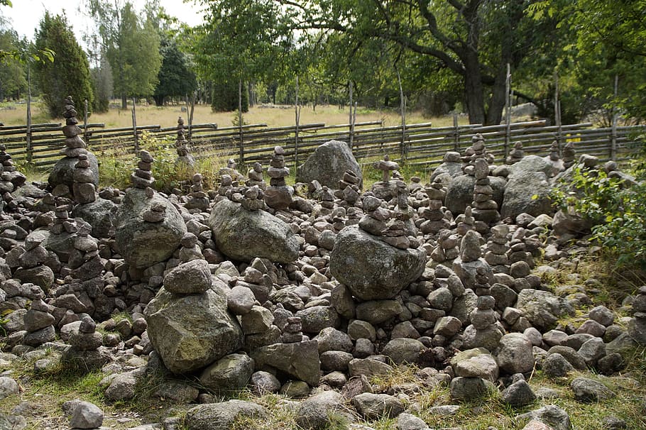 cairn, stone towers, balance, stacked, layered, mark, turret, HD wallpaper