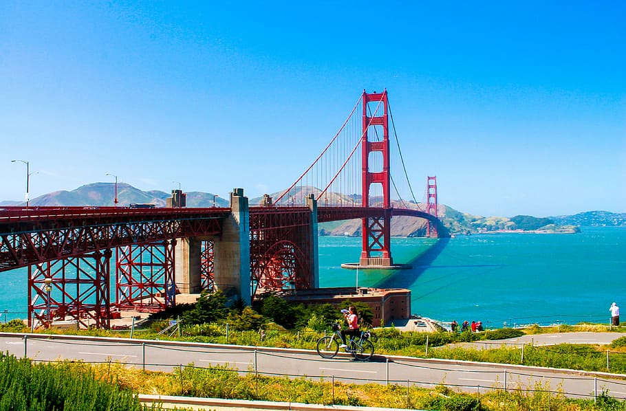 golden gate, bridge, sf, california, landmark, city, suspension, HD wallpaper