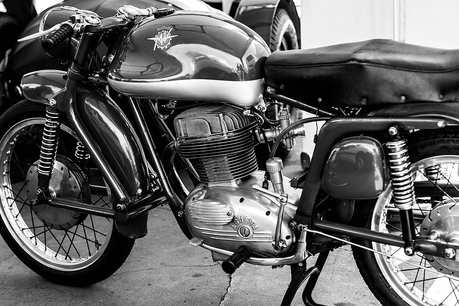 black and gray motorcycle, motorbike, transportation, vehicle, HD wallpaper