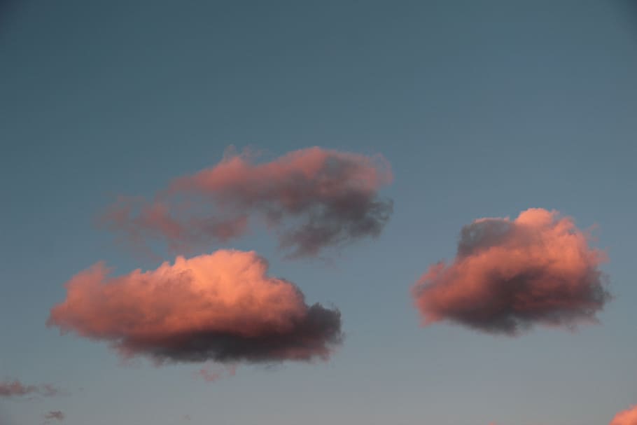 clouds, rosa, sunset, sky, no people, cloud - sky, nature, low angle view HD wallpaper