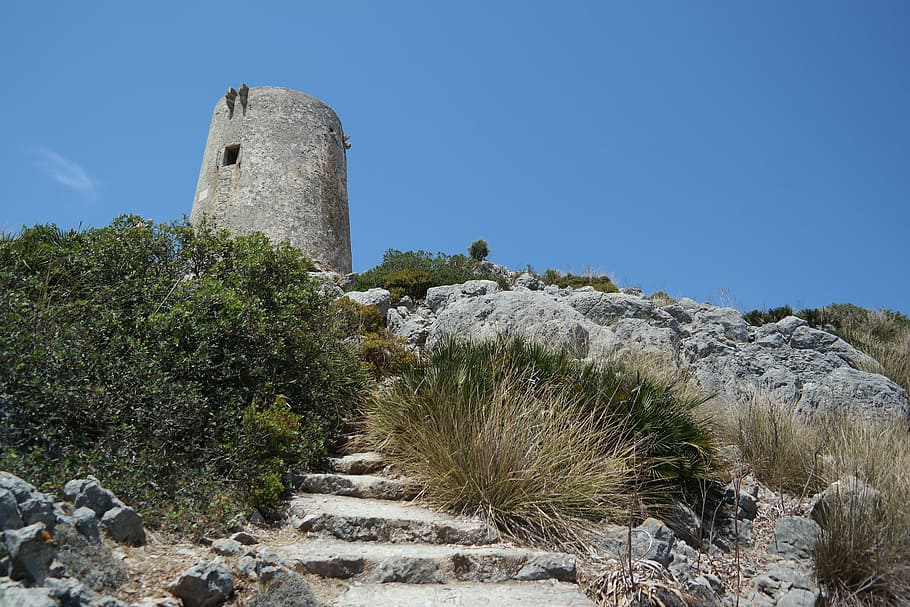 tower, hill, mountain, stone, stone hill, old, scree, towers HD wallpaper
