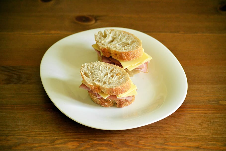 sandwich, ham, cheese, bread, rustic, lunch, food, fresh, healthy HD wallpaper