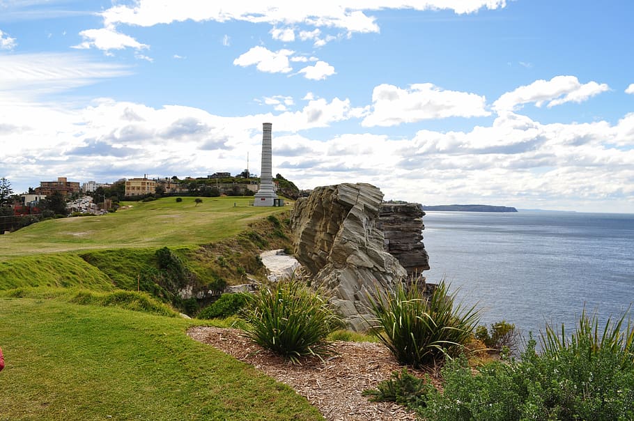 australia, sea, clouds, sky, water, architecture, cloud - sky HD wallpaper