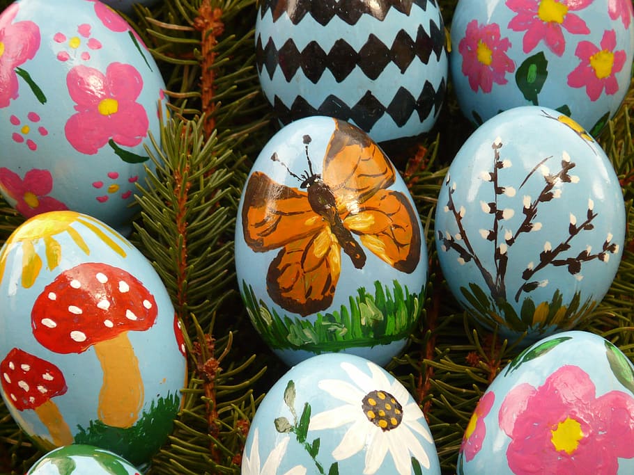 assorted-color Easter eggs, Paint, easter egg painting, art HD wallpaper