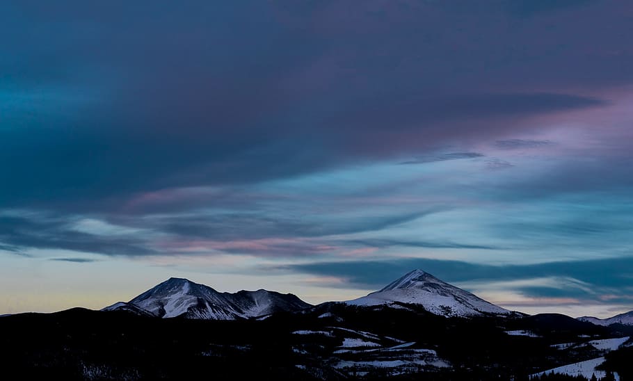 landscape photography of mountain alps during cloudy skies, snow covered mountain HD wallpaper