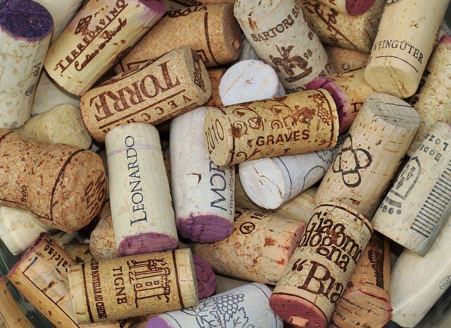 bottle cork lot, wine corks, bottle corks, labels, closures, drink champagne, HD wallpaper
