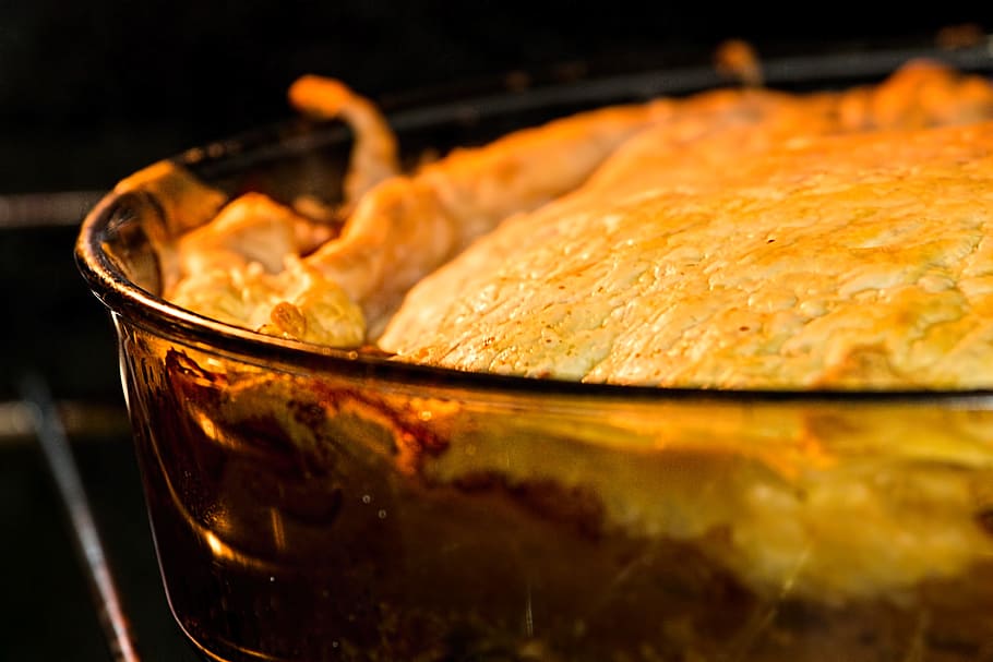 food, plate, dinner, meal, baked, baking, beef, brown, cheese HD wallpaper