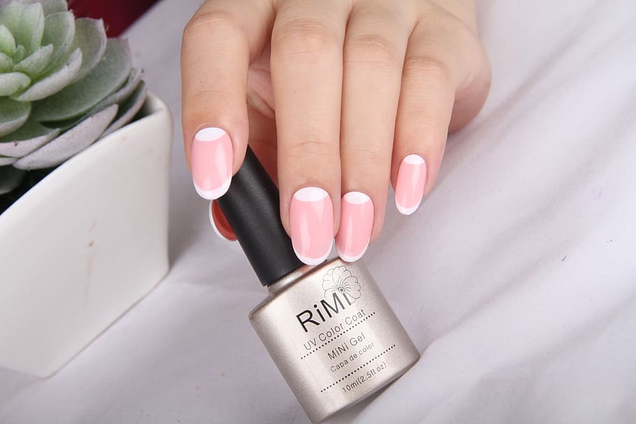 Rimi3 nail polish bottle, cosmetology, polishing, red, beauty, HD wallpaper