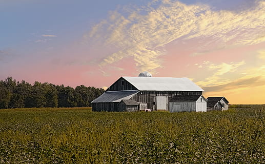 barn, rustic, barns, ohio, digital art, rural, scenic, country HD wallpaper