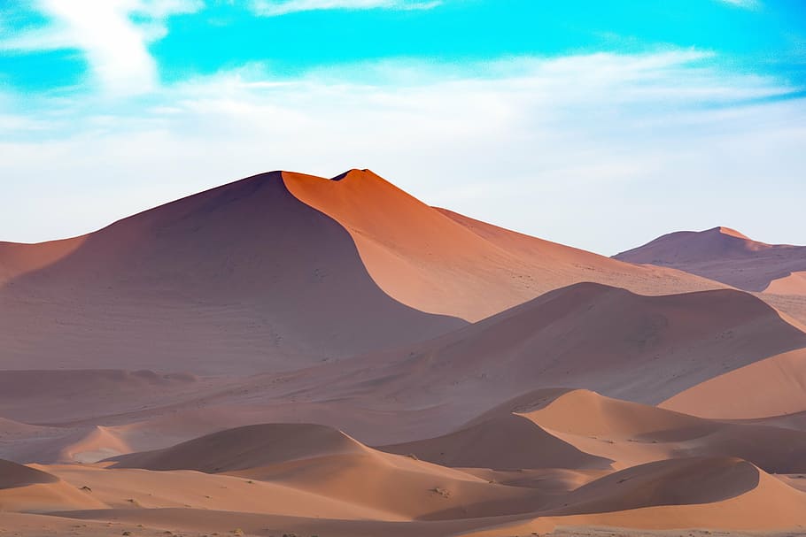 sand hill painting, africa, sand dune, desert, dry, travel, nature, HD wallpaper