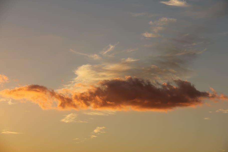 sky, sunset, evening sky, cloud, nature, weather, outdoors HD wallpaper