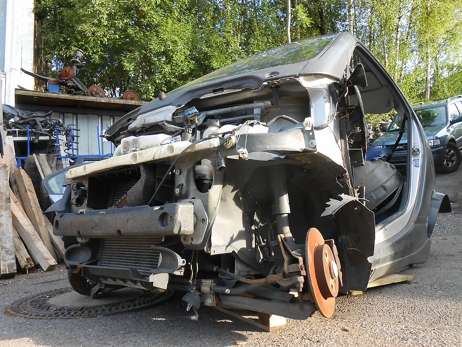 smart, elv, scrap, scrap car, auto, disposal, throw away, broken HD wallpaper