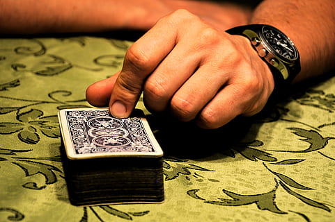 person holding deck of playing cards, hand, gambling, gamble HD wallpaper