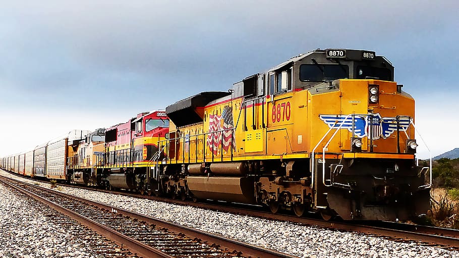 train, american, transport, locomotive, engine, wagon, machine, HD wallpaper