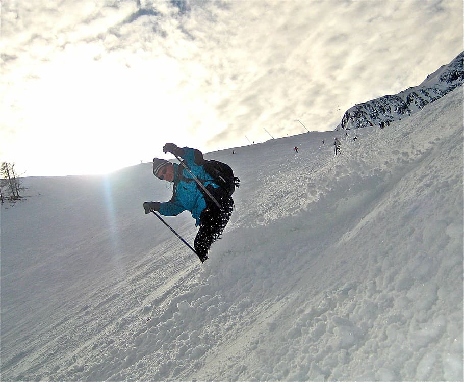 skiing, alps, downhill skiing, winter sport, snow, cold temperature HD wallpaper