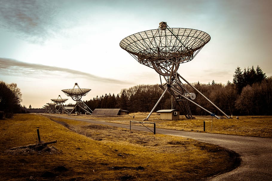 gray satellite tower, radio telescope, westerbork, netherlands, HD wallpaper