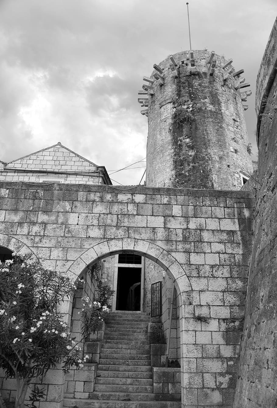 castle, tower, monument, walls, architecture, built structure HD wallpaper