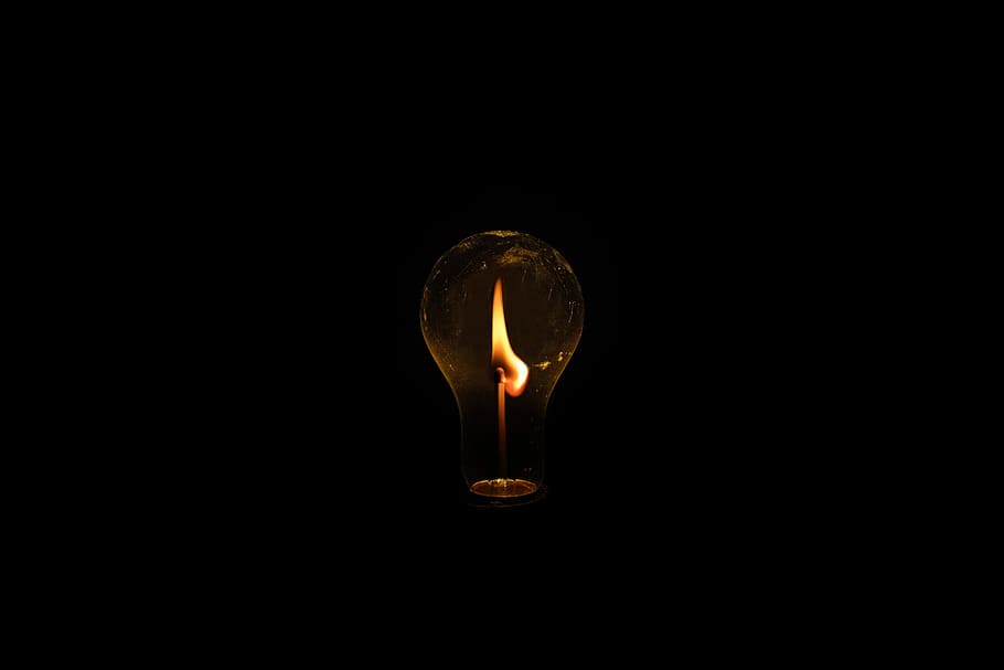 fire, lamp, light, electric light, light bulb, lights, hell HD wallpaper