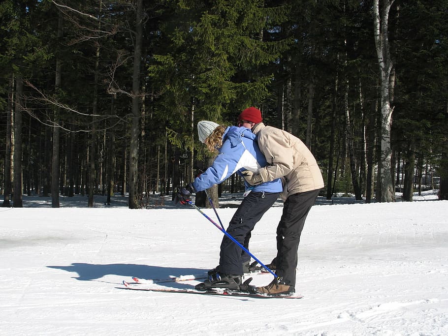 skis, winter, snow, fun, para, outdoors, sport, people, men HD wallpaper