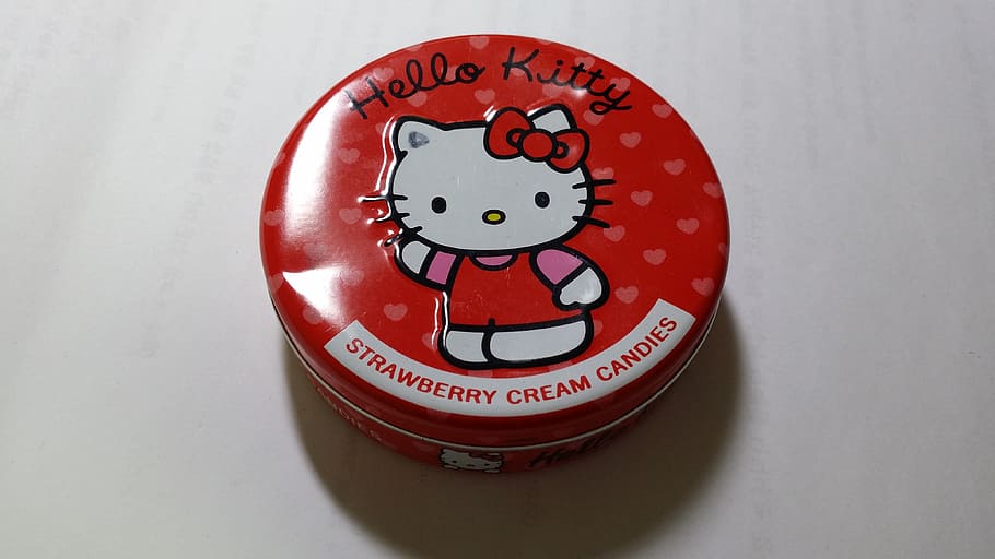 candy, tin case, hello kitty, representation, close-up, human representation HD wallpaper