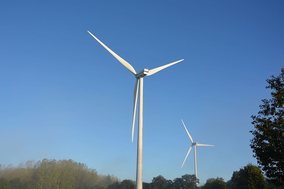 wind turbines, site wind turbines, renewable energy, wind energy, HD wallpaper