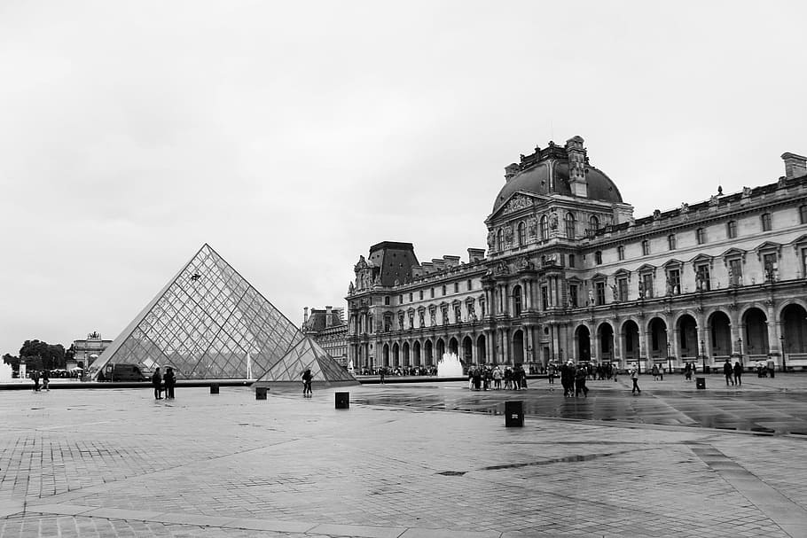 Louvre Museum, France, paris, europe, architecture, french, city, HD wallpaper