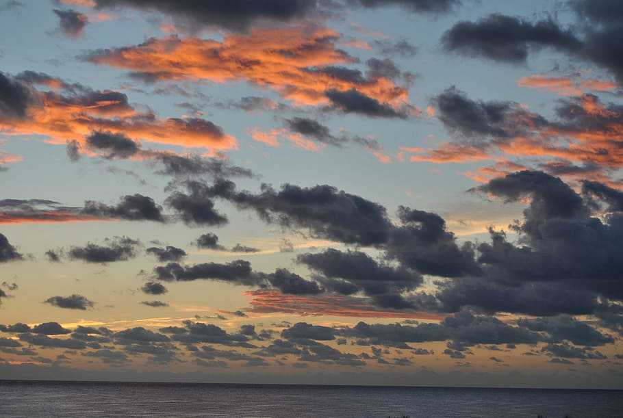 Clouds, Mood, Evening, Sky, afterglow, evening sky, dusk, nature HD wallpaper