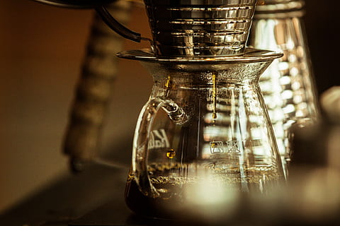 Brewing coffee, cafe, coffee bar, coffee brewing, drink, drip station HD wallpaper