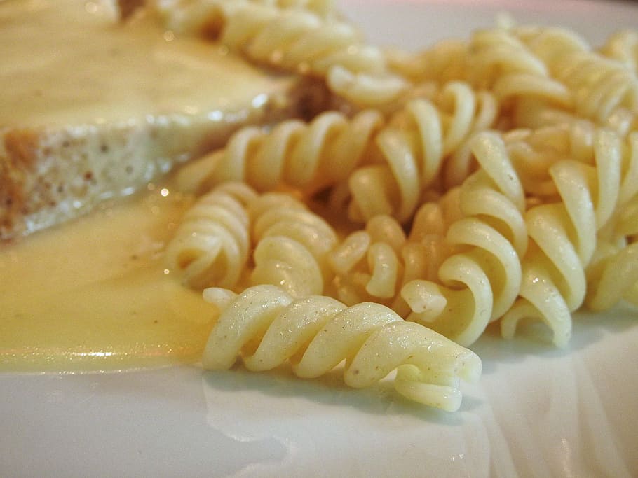 Noodles, Spiral, Pasta, Food, spiral pasta, lunch, eat, noodle dish, HD wallpaper