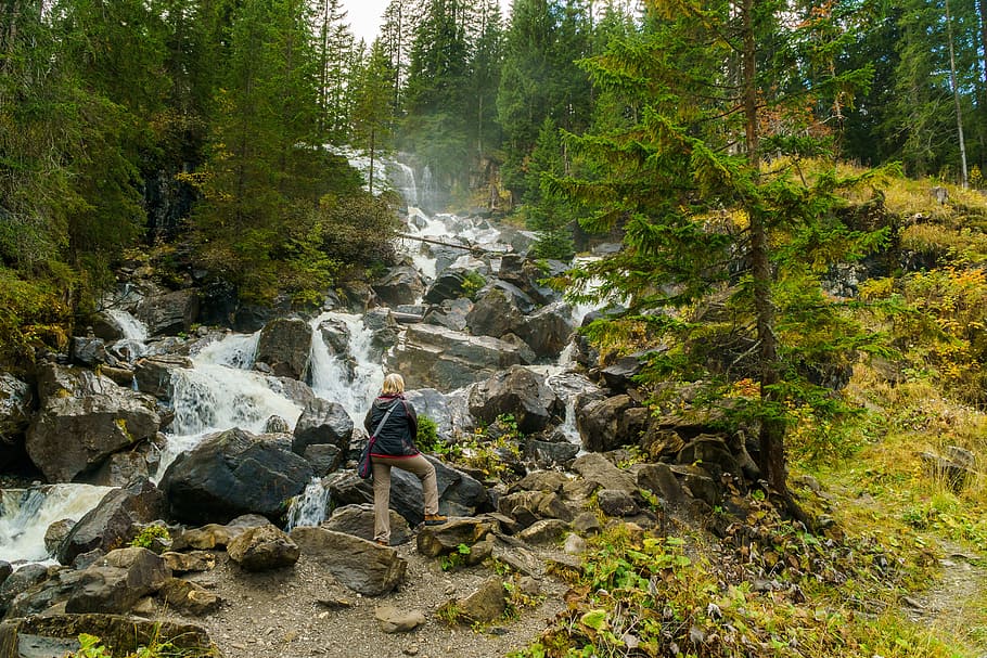 kleinwalsertal, waterfall, melköde, alpe, stones, allgäu