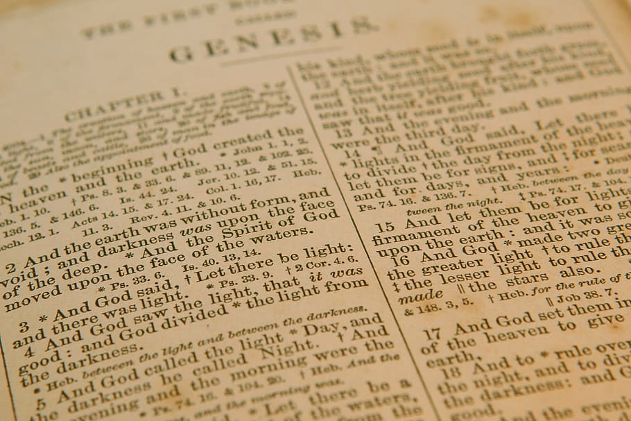 Genesis book page, afterlife, bad, baptist, belief, bible, blasphemy